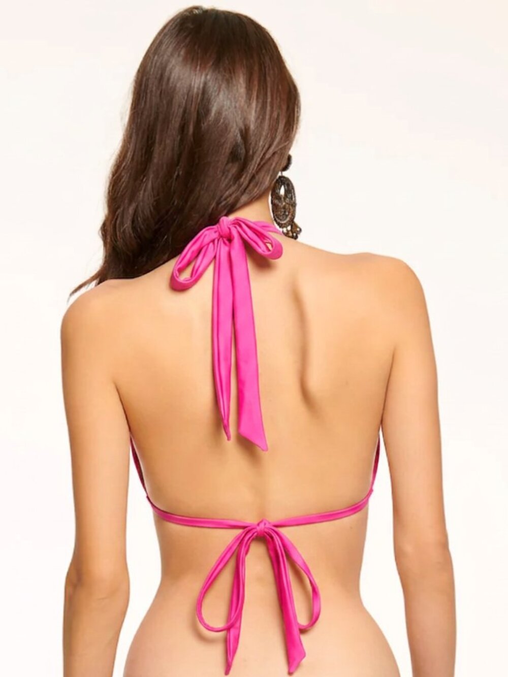 Ramy Brook Jones Bikini Top Hot Pink Triangle NWT Size Small - Picture 3 of 4